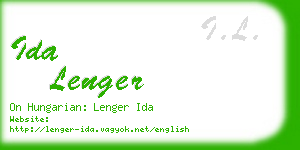 ida lenger business card